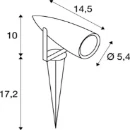 SLV tuinverlichtingsarmatuur Grondpen aluminium antraciet IP55 227505