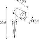 SLV Prikspot Grondpen aluminium zwart IP65 1007146