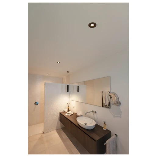 SLV New Tria GU10 inbouwspot rond zwenkbaar 93x93mm zwart 1007375