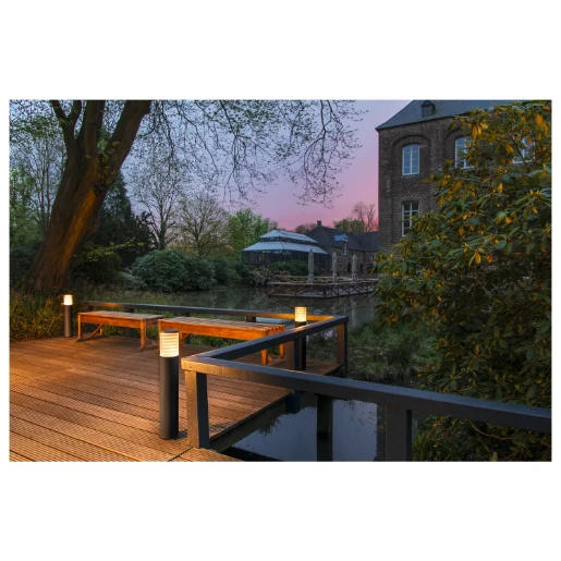 SLV M-Pol Bevestiging bolderarmatuurbuis Aluminium 124x124x534mm Ø124mm Antraciet 1006380