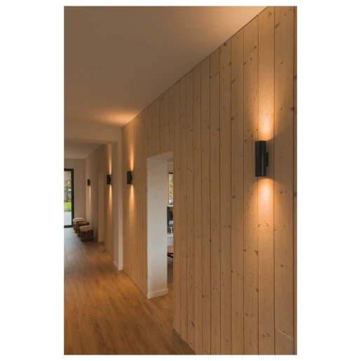 SLV Enola GU10 Armatuur boven/beneden 220x85mm Ø68mm zwart 151800