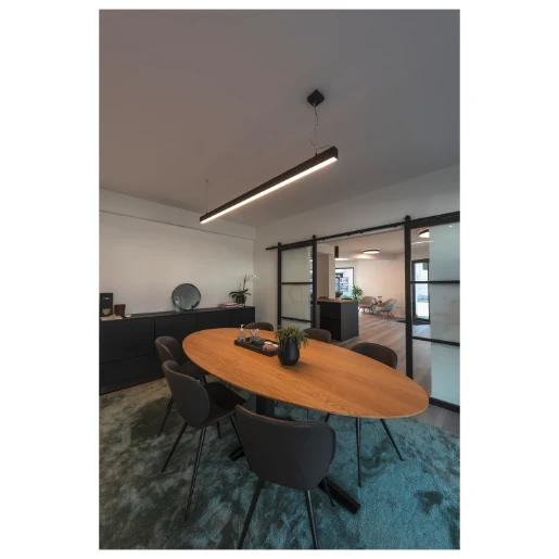 SLV Glenos II pendelarmatuur 3000K 85W 2050x50mm 1-10V zwart IP20 1001406