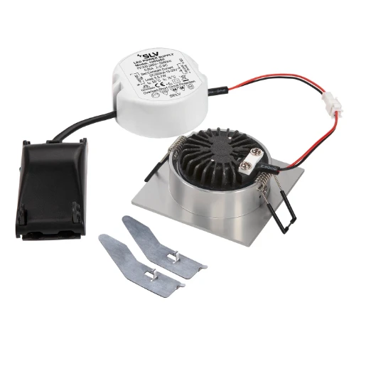 SLV New Tria inbouwspot vierkant 1800 - 3000K aluminium 1001993