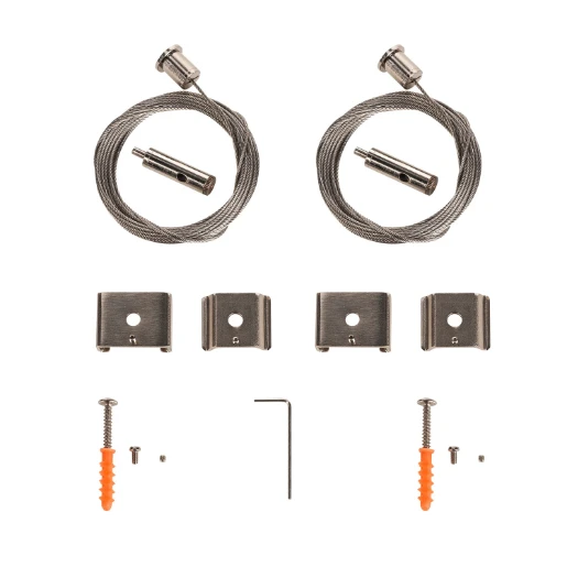 SLV Ophangkabel draadophang voor spanningsrail eutrac s-track en 1-systeem RVS Nikkel 1002845