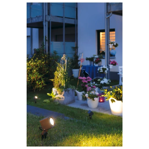 SLV Nautilus tuinverlichtingsarmatuur Grondpen aluminium antraciet IP65 231035