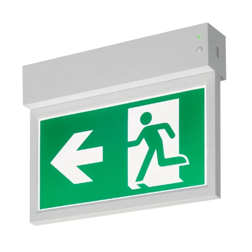 SLV Wand + plafondlamp nooduitgang verlichting LED met pictogram Vluchtwegverlichting/-indicatie Wandopbouw/plafondopbouw wit IP20 met pictogram 240000