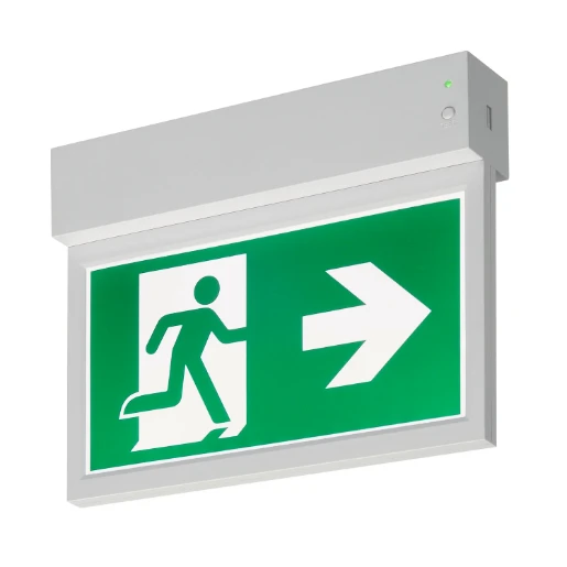 SLV Wand + plafondlamp nooduitgang verlichting LED met pictogram Vluchtwegverlichting/-indicatie Wandopbouw/plafondopbouw wit IP20 met pictogram 240000