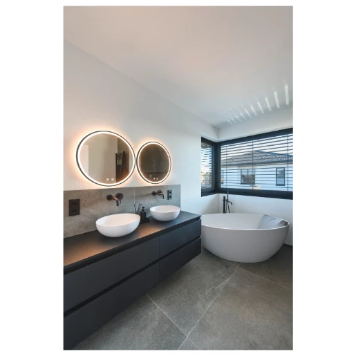 SLV Trukko 60 LED badkamerarmatuur badkamerspiegel 3000K 730lm 610x610mm Ø610mm chroom 1007201