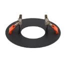 SLV Numinos XS inbouwframe armatuur rond zwart 95x95x130mm Ø95mm Staal 1006135