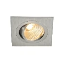 SLV New Tria Schijnwerper vierkant set 38° symm 2700K 645lm 90x90mm 21-40° - Mediumstralend aluminium 113886