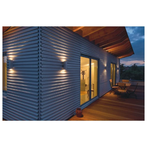 SLV Theo GU10 buitenarmatuur 70x225mm grijs 229532