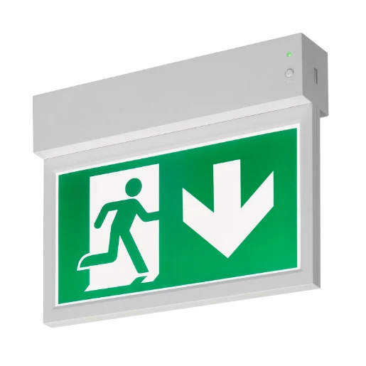 SLV Wand + plafondlamp nooduitgang verlichting LED met pictogram Vluchtwegverlichting/-indicatie Wandopbouw/plafondopbouw wit IP20 met pictogram 240000