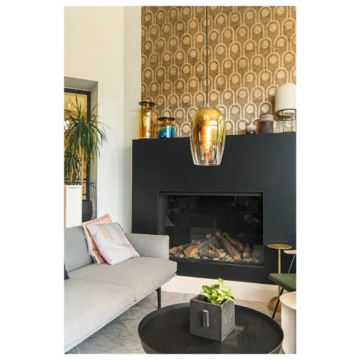 SLV Pantilo E27 Pendelarmatuur 180x180mm goud IP20 1006403