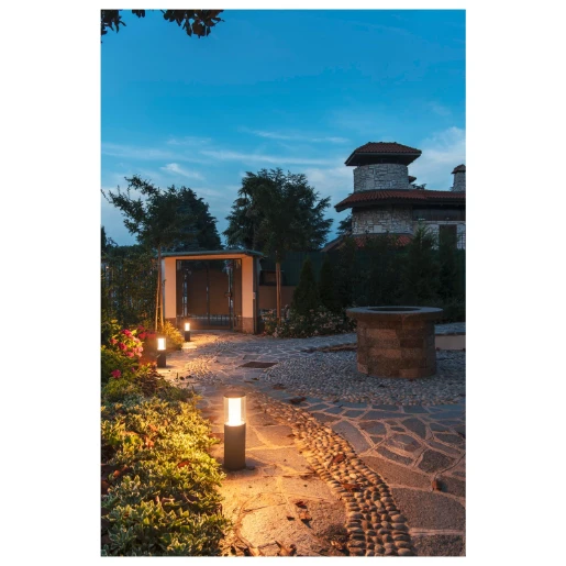 SLV M-Pol Bevestiging bolderarmatuurbuis Aluminium 124x124x234mm Ø124mm Antraciet 1006379