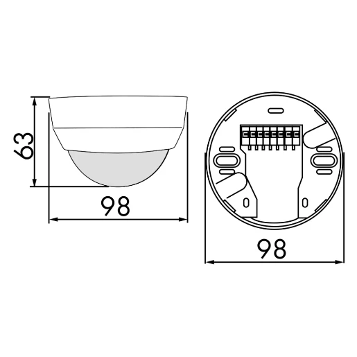 B.E.G. bewegingsmelder pd4 presentiemelder opbouw AC wit IP20 92245