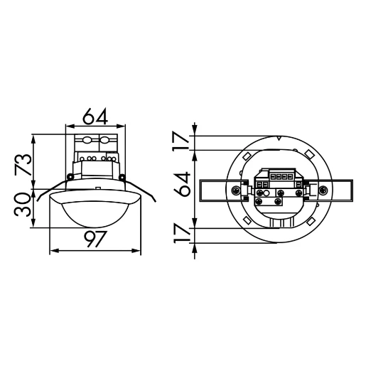 B.E.G. bewegingsschakelaar pd4 presentiemelder AC wit IP20 92585