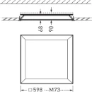Trilux Arimo Fit C Decorelement Mechanische accessoire 597x597x72mm Wit 8190200