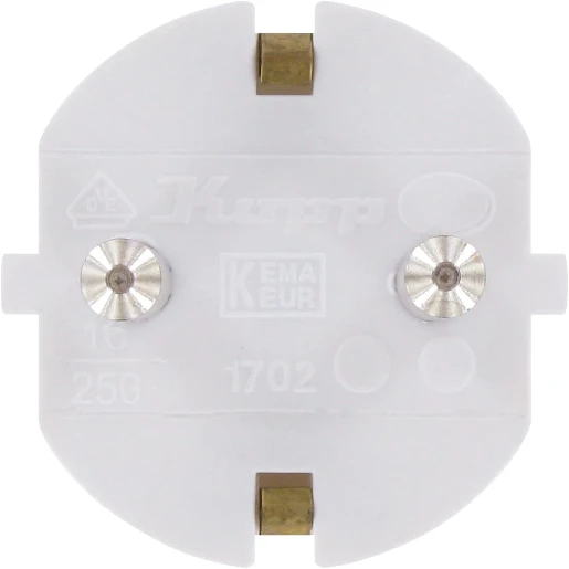 Kopp Stekker kunststof ra klap wit z.ean