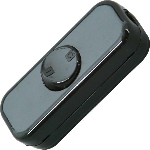 Kopp snoerschakelaar kabel (plat en rond) 2-polig 250V zwart 193605002