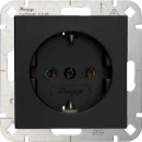 Kopp HK 07 wandcontactdoos inbouw 16A 250V RA Mat zwart RAL 9005 IP20 949350008