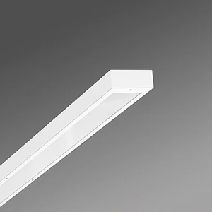 Regiolux Ballea LED Sporthalarmatuur 4000K 10600lm 1563x200mm DALI-2 DALI 21-40° Steekklem wit 67428026690