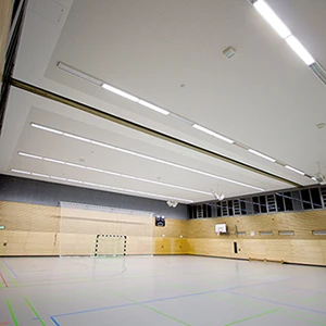 Regiolux THLE LED inbouw sporthalarmatuur 840 4000K 14600lm 1548x484mm Ø0mm 41-80° Steekklem wit 78130034100