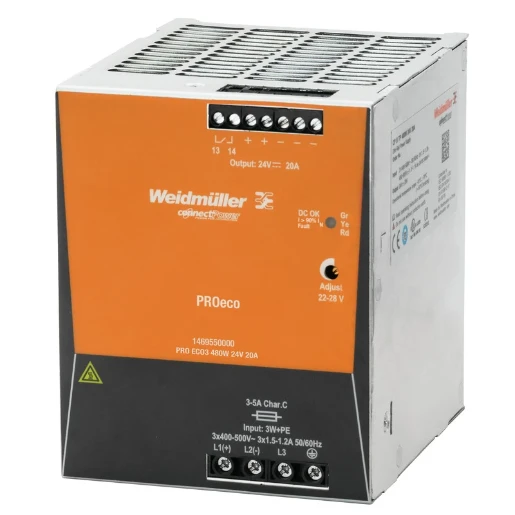 Weidmuller Pro Eco 480W 24V 20A
