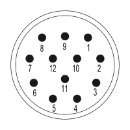 Weidmuller CONTACT INSERT (CIRCULAR CONNECTOR) INSERT PIN 12-POLE CRIMP CONNE