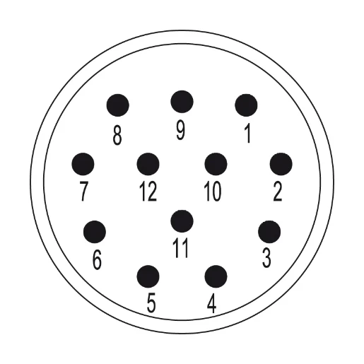 Weidmuller CONTACT INSERT (CIRCULAR CONNECTOR) INSERT PIN 12-POLE CRIMP CONNE