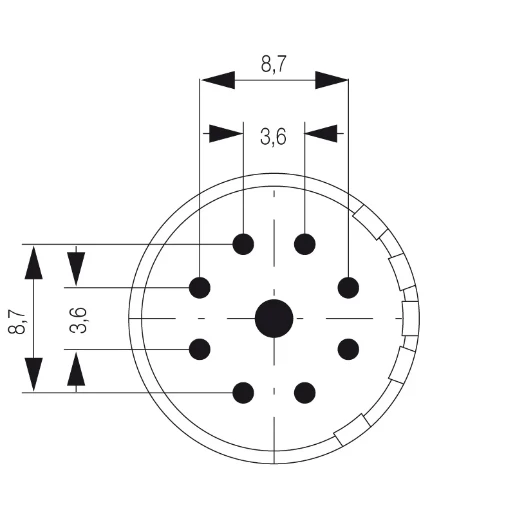 Weidmuller CONTACT INSERT (CIRCULAR CONNECTOR) SOLDER PIN SOLDER CUP SOLDER CO