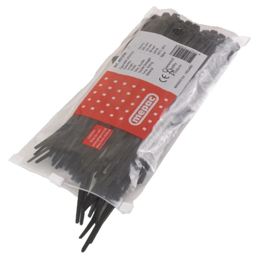 Mepac BPA Kabelbundelband 140x3.5mm zwart UV bestendig 451228