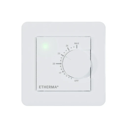 Etherma Draaithermostaat met appfunctie draaiknop 16 A 5-28 °C (EBASIC-1)