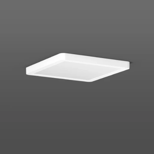 RZB Trixy LED downlight opbouw on/off 830 840 symm 3000 - 4000K 3000lm 300x300mm >80° - Extreem breedstralend Steekklem wit 901723.002