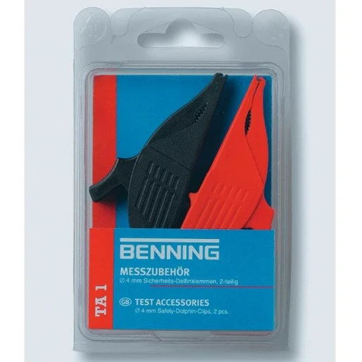 Benning TA 1 KROKODILLENKLEMMEN 4MM CAT III 1000V (RD/ZW)