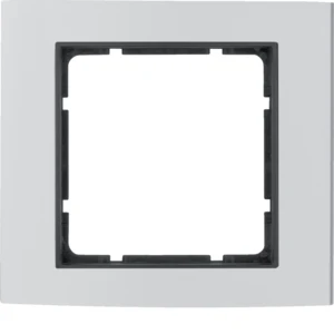 Hager B.3 Afdekraam 1-voudig Horizontaal en verticaal Aluminium RAL 9006 IP20 10113004