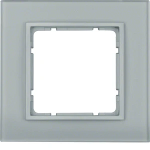 Hager B.7 afdekraam 1-voudig Horizontaal en verticaal Aluminium RAL 9006 IP20 10116414