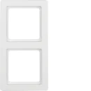 Hager Q.1 Afdekraam fluweel 2-voudig Horizontaal en verticaal Wit RAL 9010 IP20 10126089