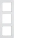 Hager Q.1 Afdekraam fluweel 3-voudig Horizontaal en verticaal Wit RAL 9010 IP20 10136089