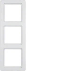 Hager Q.1 Afdekraam fluweel 3-voudig Horizontaal en verticaal Wit RAL 9010 IP20 10136089