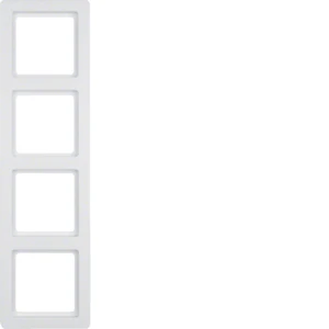 Hager Q.1 Afdekraam fluweel 4-voudig Horizontaal en verticaal Wit RAL 9010 IP20 10146089