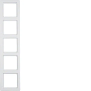 Hager Q.1 Afdekraam fluweel 5-voudig Horizontaal en verticaal Wit RAL 9010 IP20 10156089