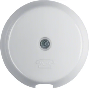 Hager berker 1930/GLAS centraalstuk + stofwerend koppelstuk en tekstveld Leidinguitvoer Centraalplaat Zonder label wit 1037