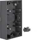 Hager berker B.3 Opbouwbehuizing 2-voudig 0 module antraciet Verticaal 10421606