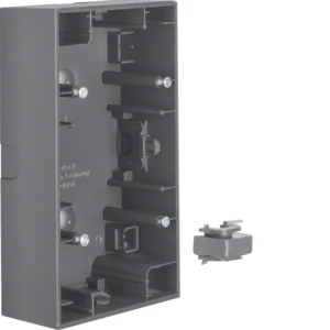 Hager berker K.1 Opbouwbehuizing 2-voudig 0 module antraciet Verticaal 10427006