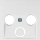 Hager berker S.1/B.3/B.7 Centraalplaat CAI Centraalplaat 2 connectoren Zonder label wit 12038989