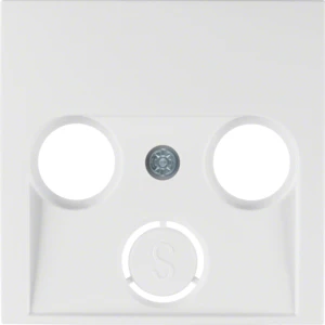 Hager berker S.1/B.3/B.7 Centraalplaat CAI Centraalplaat 2 connectoren Zonder label wit 12038989