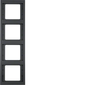 Hager K.1 Afdekraam 4-voudig Verticaal Antraciet RAL 7021 IP20 13437006
