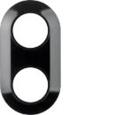 Hager 1930 Afdekraam 2-voudig Horizontaal en verticaal Zwart RAL 9005 IP20 138121