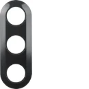 Hager 1930 Afdekraam 3-voudig Horizontaal en verticaal Zwart RAL 9005 IP20 138131