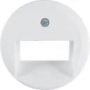 Hager berker 1930/GLAS centraalstuk e-dat design isdn-wandcontactdoos UAE/IAE Centraalplaat 2 connectoren Zonder label wit 1409